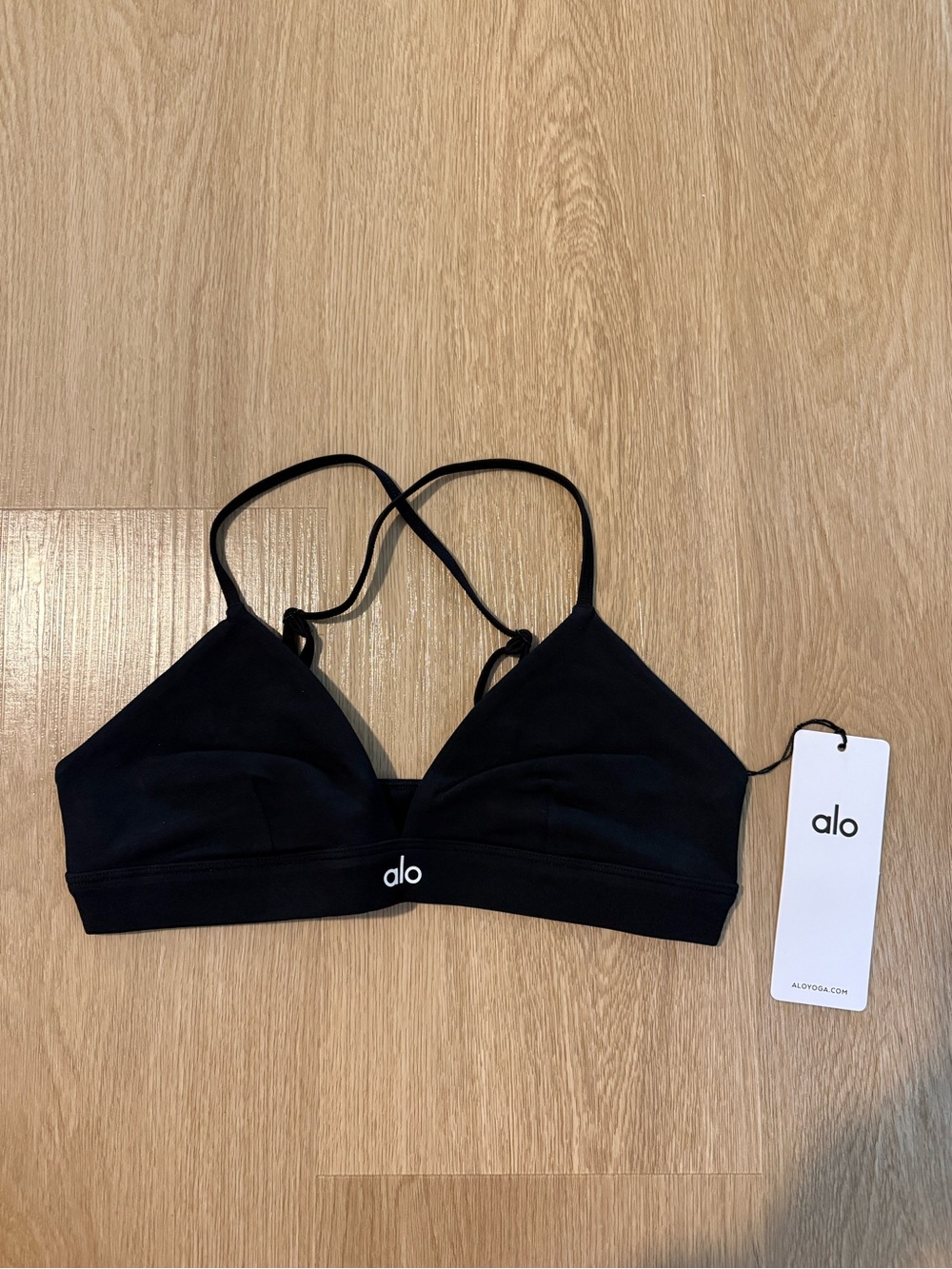 ALO Yoga Splendor Bra Black Strappy